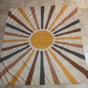 Retro Sunburst Pattern Blanket Tapestry